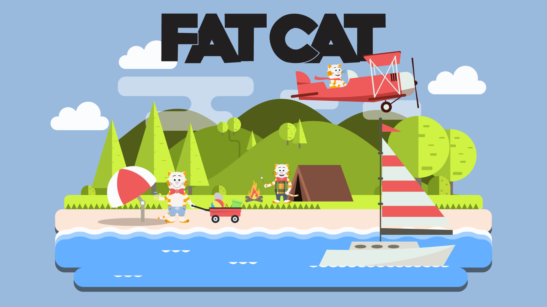 FatCat Land to Sea Wallpaper