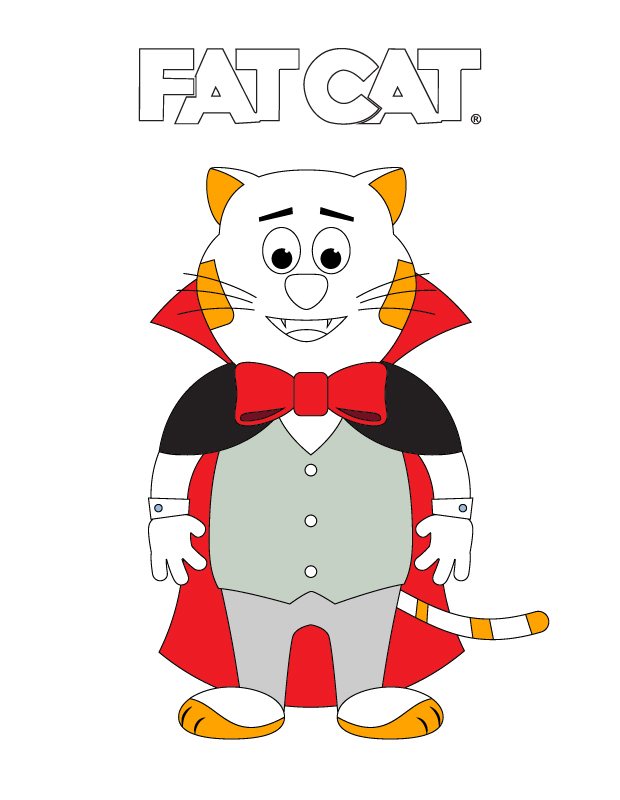 FATCAT Dracula Coloring Page