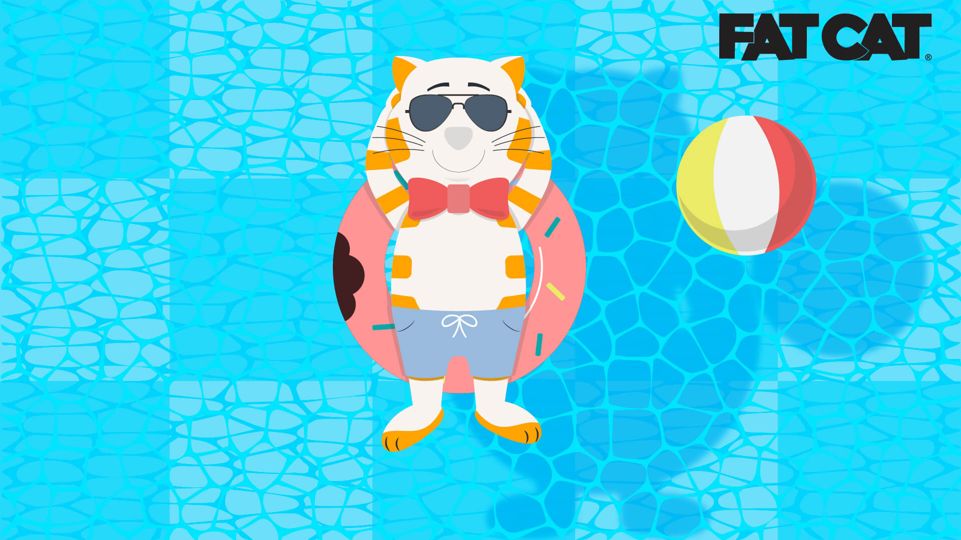 FatCat Pool Time Wallpaper